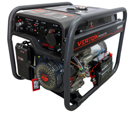 Генератор бензиновый VERTON POWER GG8500ES (7,0/7,5 кВт, 230В, 18л.с., ручной и электрический старт, медь, 12В,бак 22л, счетчик моточасов)