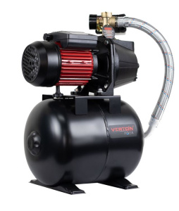 Насосная станция автоматическая Verton AQUA PS1100C (Чугун,1100Вт,230 В//50 Гц,Q max55л/мин,V20л,глуб.9м,H max50м,диам вх./вых.1",давл.3 барTmax жидк.0-60°C, внеш. диам. шланга 32 мм,внутр.диам.шланга 25мм)