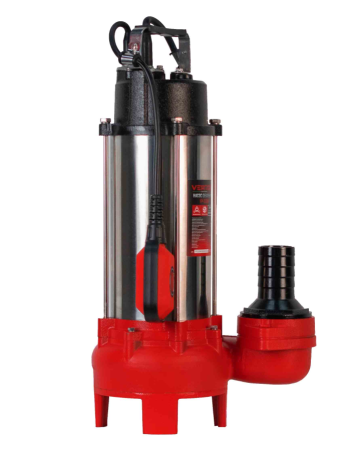 Насос фекальный погружной Verton AQUA FP2200K (мощн.2200Вт,произв.600л/мин,макс. выс.16м,глуб. 5м,d вых.75мм,реж.нож)