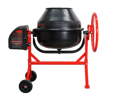 Бетоносмеситель VERTON MIX СМ-90 (мощность 400 Вт,венец чугунный,V бака 90л, d барабана 320 мм)