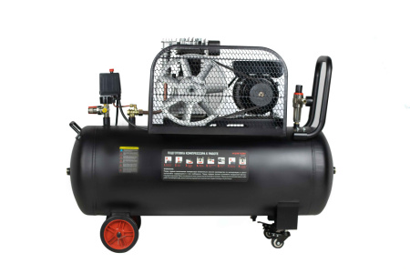 Компрессор ременной Verton Air AC-100/510R (230/50 В/Гц,масл.ремен. произв. 510л/мин, V 100л, макс. дав.12 бар, мощн. 2,5кВт, част. вращ. двиг. 2800 об/мин,итальянский тип компрессорного блока,рапид, асинх. однофаз.)