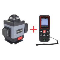 Лазерный нивелир E0070 ProfiPower NL-7016 + Дальномер лазерный E0269 PROFIPOWER 80 метров PLD-80