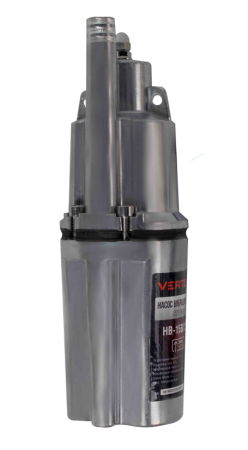 Насос вибрационный Verton НВ-15В/220 (220В, 220 Вт, D-76мм, произв. 20л/мин, глуб. погруж. 4 м., длина эл. каб. 15м,верхний забор воды, макс. темп. 50 С, макс. напор 43 м. (6шт/кор))