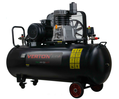 Компрессор ременной Verton Air AC-300/1020R (380/50 В/Гц,масл.ремен. произв. 1020л/мин, V 300л, макс. дав.10 бар, мощн. 4,2 кВт, част. вращ. двиг. 2800 об/мин,итальянский тип компрессорного блока,рапид, асинх. трехфаз.)