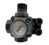 Реле давления Verton AQUA PSR/5.5 G1 с манометром на базе 3-х ходового фитинга (230В//50 Гц IP54, темп. жид. 0-60 C,раб.дав.1/4.2 бар,мин. дав. 1 бар, макс.дав.5.5 бар,ток пик/норм 12/0-11А)