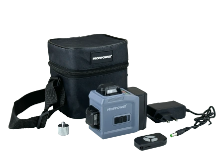 Лазерный нивелир E0214 PROFIPOWER NL-12G + Штатив E0053, Высота 4,2м