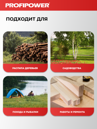 Аккумуляторная цепная пила бесщеточная E0114 PROFIPOWER MKDUC-20V