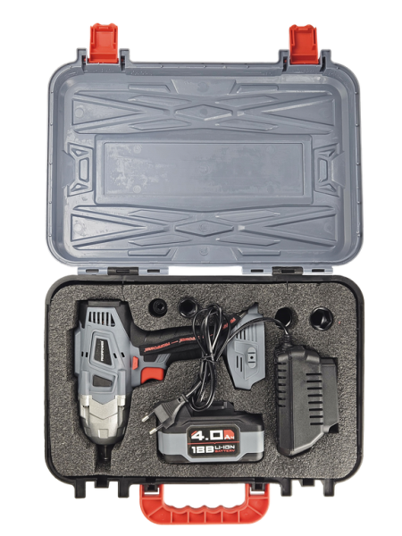 Аккумуляторный гайковерт бесщеточный ударный E0105 PROFIPOWER DWDTW-18V