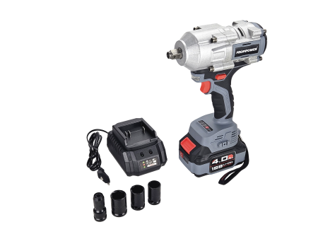 Бесщеточный аккумуляторный ударный гайковерт E0186 PROFIPOWER T-900N