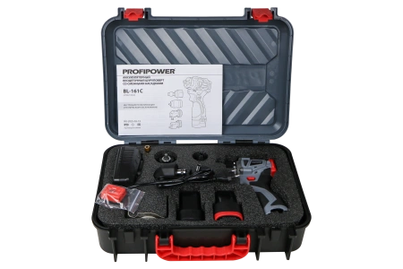 Аккумуляторный бесщеточный шуруповерт Комби PROFIPOWER BL-161C E0249