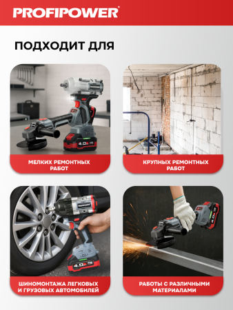 Аккумуляторный бесщеточный E0286 НАБОР 2в1 PROFIPOWER ProfiSet-2H20