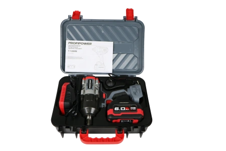 Аккумуляторный бесщеточный ударный гайковерт E0244 PROFIPOWER T-1200N