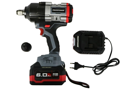 Аккумуляторный бесщеточный ударный гайковерт E0244 PROFIPOWER T-1200N