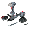 Аккумуляторный бесщеточный E0092 НАБОР 2в1 УШМ E0080 и гайковерт E0081
