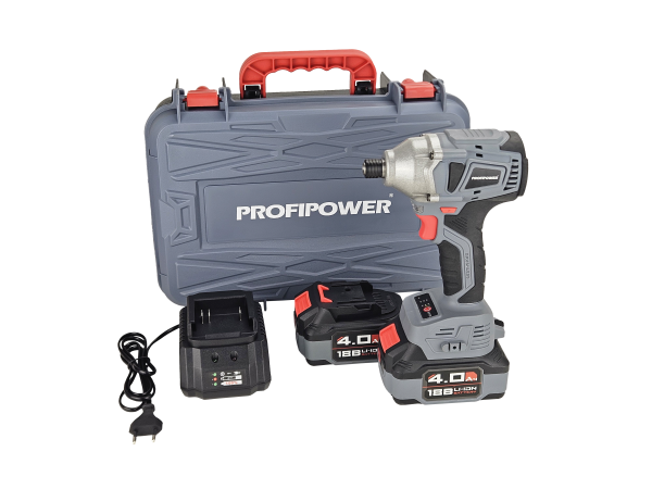 Аккумуляторный винтоверт беcщеточный импульсный E0082 PROFIPOWER MKDTD-18V