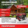 Бензиновый генератор G0005 PROFIPOWER БГ-6500Э