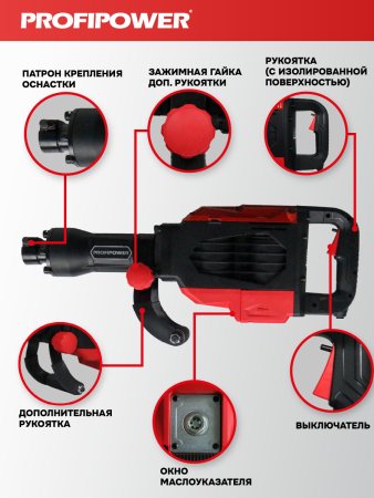 Отбойный молоток электрический E0301 PROFIPOWER ОМ-2000