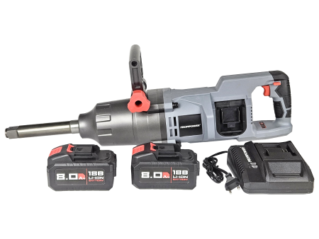 Аккумуляторный бесщеточный ударный гайковерт E0190 PROFIPOWER T-4000N длинный шпиндель