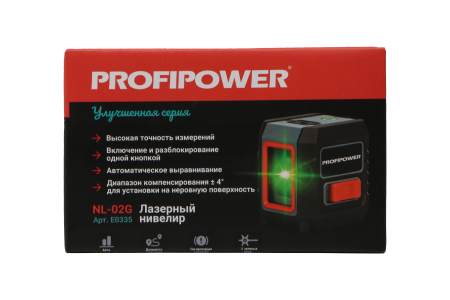 Лазерный нивелир E0335 PROFIPOWER NL-02G