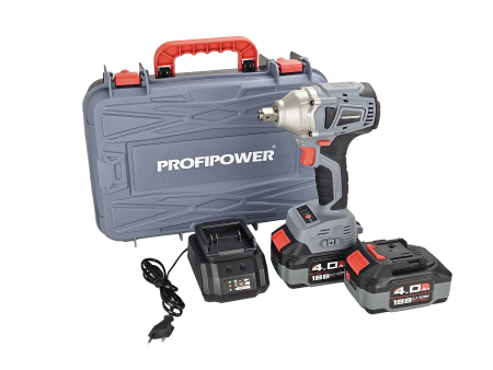 Аккумуляторный гайковерт бесщеточный импульсный E0081 PROFIPOWER MKDTW-18B