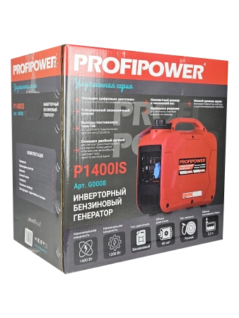 Инверторный бензиновый генератор G0008 PROFIPOWER P1400iS