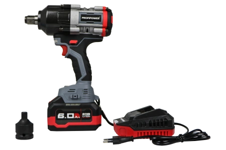 Аккумуляторный бесщеточный ударный гайковерт E0244 PROFIPOWER T-1200N